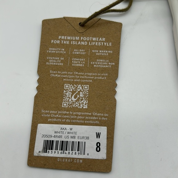 Olukai Aka White Sandals Size 8 NWT - Picture 7 of 7